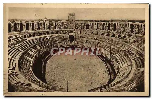 Cartes postales Arles Interieur des Arenes