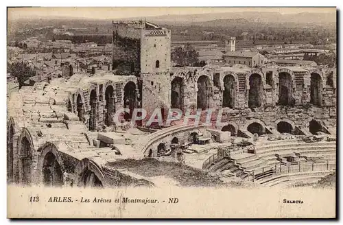 Ansichtskarte AK Arles Les Arenes et Montmajour