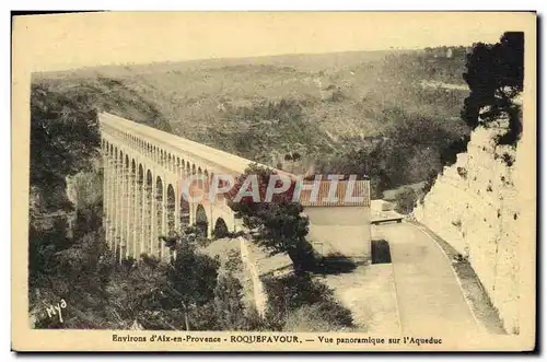 Cartes postales Environs d&#39Aix en Provence Roquefavour Vue panoramique sur l&#39aqueduc