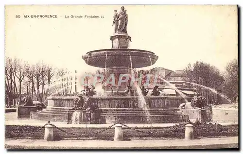 Cartes postales Aix en Provence La Grande Fontaine