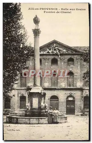 Cartes postales Aix en Provence Halle Aux Grains Fronton De Chastel