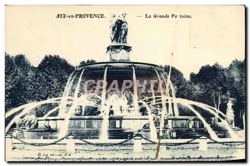 Cartes postales Aix en Provence La Grande fontaine