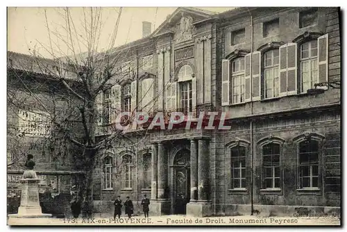 Cartes postales Aix en Provence Faculte de Droit Monument Peyresc