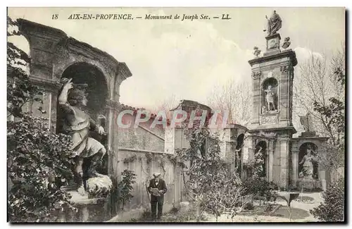 Cartes postales Aix en Provence Monument de Joseph Sec