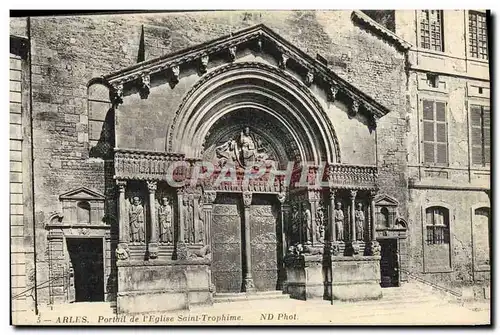 Ansichtskarte AK Arles Portail de L&#39Eglise Saint Trophime