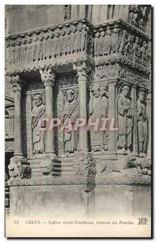 Cartes postales Arles Eglise Ste Trophime Statues du porche