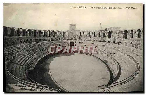 Ansichtskarte AK Arles Vue Interieure des Arenes