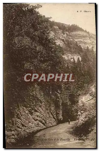 Cartes postales Route de Gex a la Faucille la roche coupee