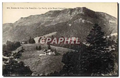 Cartes postales Route de Gex a la Faucille Le Pailly et le Mont Colomby