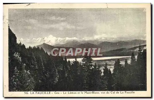 Cartes postales Gex La Faucille Le Leman et le Mont Blanc Vus du Col de la Faucille