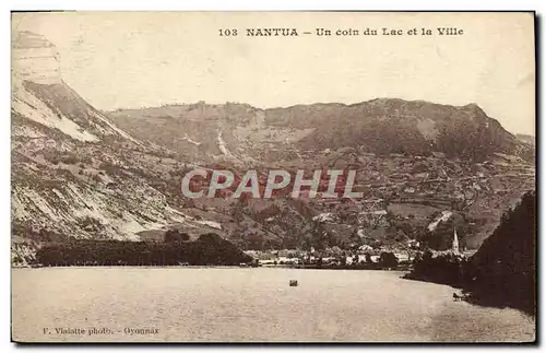 Ansichtskarte AK Nantua Un Coin du Lac et la Ville