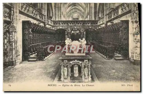 Cartes postales Bourg Eglise de Brou Le Choeur