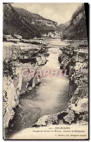 Ansichtskarte AK Bellegarde Gorges du Canon du Rhone Cascade de Malpertuis