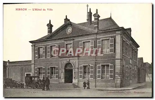 Cartes postales Hirson L&#39Hotel de Ville Automobile