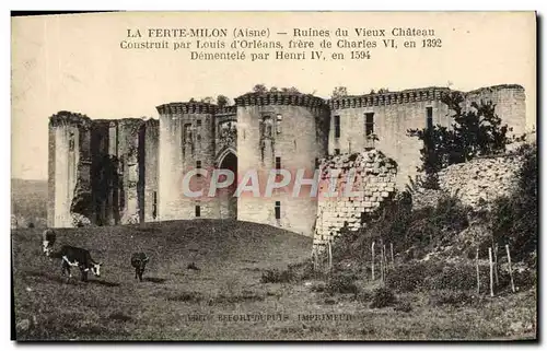 Ansichtskarte AK La Ferte Milon Ruines du Chateau Vaches