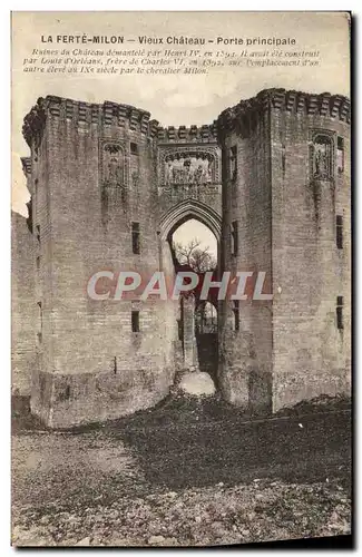 Ansichtskarte AK La Ferte Milon Vieux Chateau Porte Principale