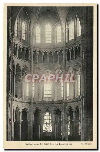 Cartes postales Cathedrale de Soissons Le Transept sud