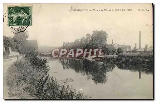 Cartes postales Soissons Vue sur l&#39Aisne prise du Mail