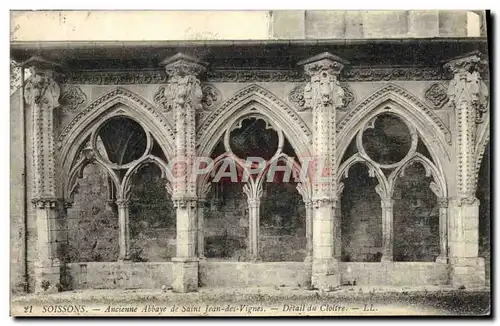 Ansichtskarte AK Soissons Ancienne Abbaye de Saint Jean des Vignes Detail du Cloitre