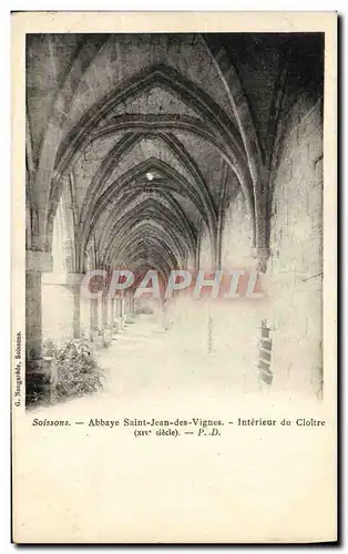 Ansichtskarte AK Soissons Abbaye Saint Jean des Vignes Interieur du Cloitre