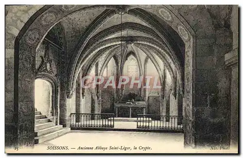 Ansichtskarte AK Soissons Ancienne Abbaye Saint Leger la Crypte