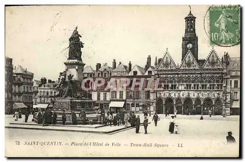 Cartes postales Saint Quentin Place de l&#39Hotel de Ville