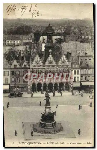 Cartes postales Saint Quentin L&#39Hotel de Ville Panorama