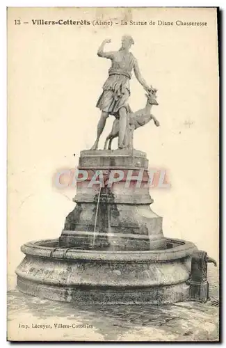 Cartes postales Villers Cotterets La Statue de Diane Chasseresse