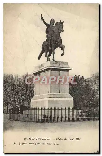 Ansichtskarte AK Montpellier Statue de Louis XIV