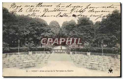 Cartes postales Vichy Allee prise de la Terrasse du Casino