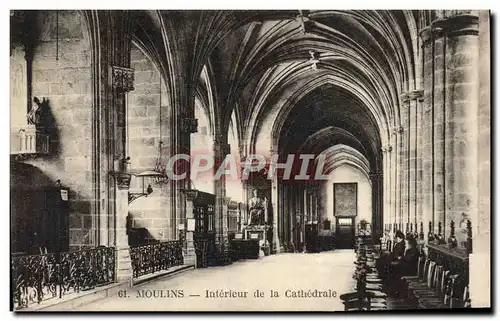 Ansichtskarte AK Moulins Interieur de la Cathedrale