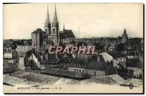 Cartes postales Moulins Vue generale