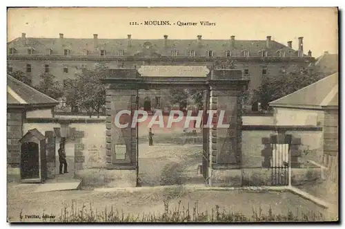 Cartes postales Moulins Quartier Villars Militaria