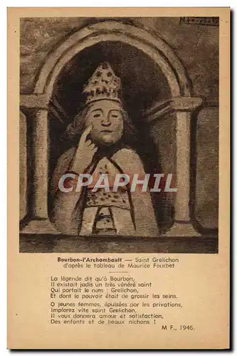 Cartes postales Bourbon l&#39Archambault Saint Grelichon d&#39apres le tableau de Maurice Fourbet