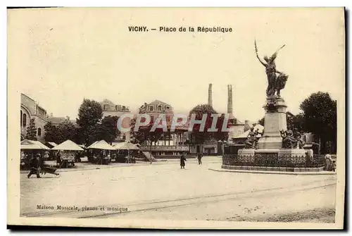 Ansichtskarte AK Vichy Place de la republique