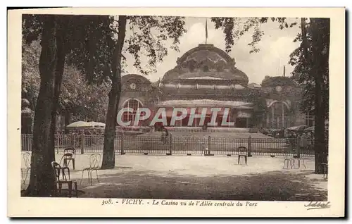 Ansichtskarte AK Vichy Le Casino Vu de l&#39Allee centrale du parc