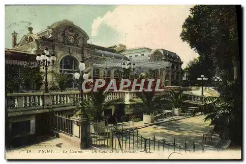 Cartes postales Vichy Le Casino Un coin de la terrasse