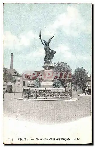 Ansichtskarte AK Vichy Monument de La Republique Lion