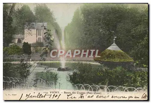 Cartes postales Vichy Bassin Des Cygnes Parc ouest