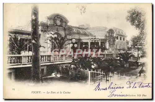 Cartes postales Vichy Le Parc Et le casino