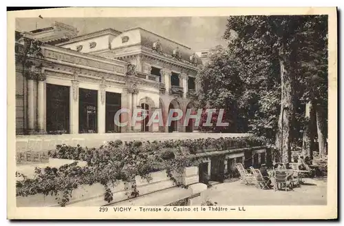 Ansichtskarte AK Vichy Terrasse du casino et le theatre