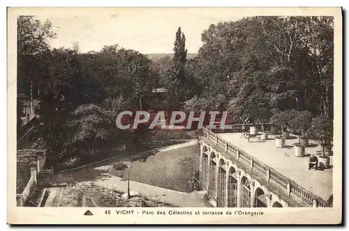 Cartes postales Vichy Parc des Celestins Et Terrasse De l&#39Orangerie