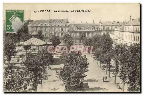 Cartes postales Cette La Promende de l'esplanade