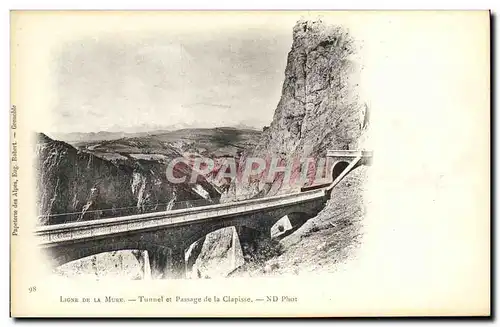 Cartes postales Ligne De La Mure Tunnel Et Passage De La Clapisse