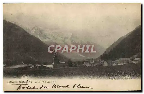 Cartes postales Argentieres Et Le Mont Blanc