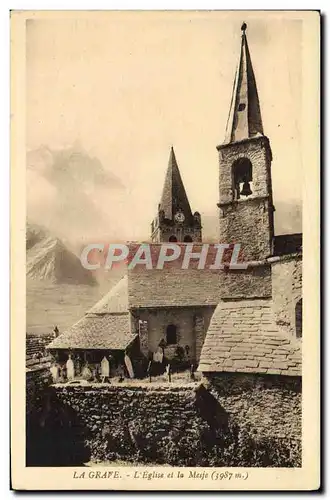 Cartes postales La Grave L&#39Eglise Et La Meije