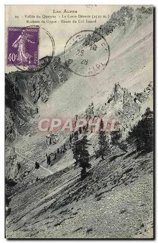 Cartes postales Les Alpes Vallee Du Queyras La Casse Deserte Rochers de Gypse Route du col Izoard