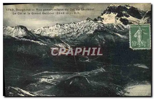 Cartes postales Dauphine Vue Panoramique Du Col Du Lautaret le col et le grand Galibier