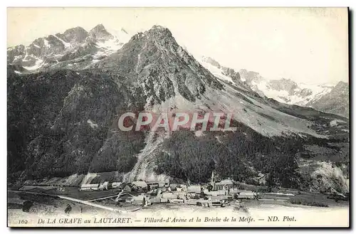 Cartes postales De La Grave Au Lautaret Villard D'Arene et la breche de la Meije