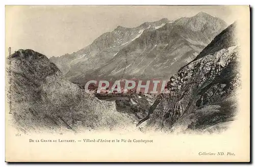 Cartes postales De La Grave Du Lautaret Villard d'Arene et le pic de Combeynot